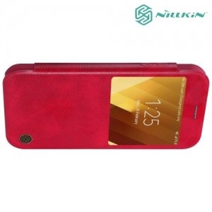 Nillkin Qin Series кожаный чехол книжка для Samsung Galaxy A3 2017 SM-A320F - Красный 
