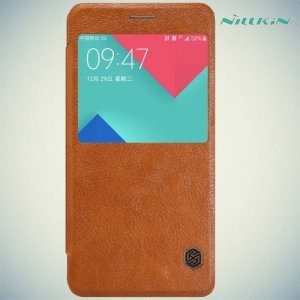 Nillkin Qin Series чехол книжка для Samsung Galaxy A5 2016 SM-A510F - Коричневый