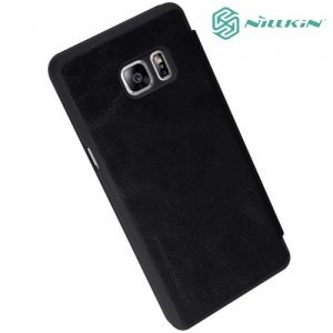 Nillkin Qin Series кожаный чехол книжка для Samsung Galaxy Note 7 - Черный 