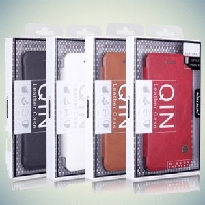 Nillkin Qin Series кожаный чехол книжка для Samsung Galaxy S7 - Черный 