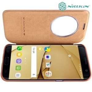 Nillkin Qin Series чехол книжка для Samsung Galaxy S7 Edge - Коричневый