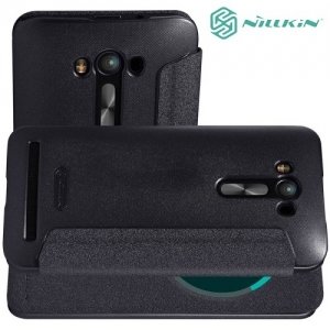 Nillkin с умным окном чехол книжка для Asus Zenfone 2 Laser ZE550KL - Sparkle Case Серый