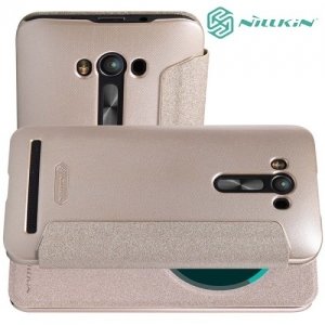 Nillkin с умным окном чехол книжка для Asus Zenfone 2 Laser ZE550KL - Sparkle Case Золотой