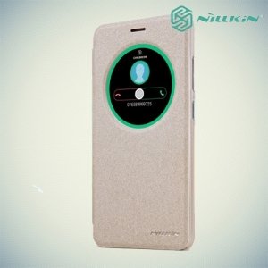 Nillkin с умным окном чехол книжка для Asus ZenFone 3 Laser ZC551KL  - Sparkle Case Золотой