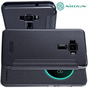 Nillkin с умным окном чехол книжка для Asus Zenfone 3 ZE520KL - Sparkle Case Серый