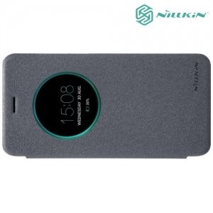 Nillkin с умным окном чехол книжка для Asus Zenfone 4 ZE554KL - Sparkle Case Серый