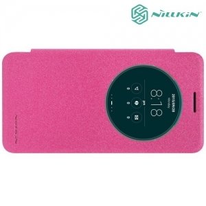 Nillkin с умным окном чехол книжка для ASUS ZenFone Go ZC500TG - Sparkle Case Розовый