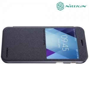 Nillkin с окном чехол книжка для Galaxy A5 2017 SM-A520F - Sparkle Case Серый