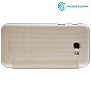 Nillkin с окном чехол книжка для Galaxy A5 2017 SM-A520F - Sparkle Case Золотой
