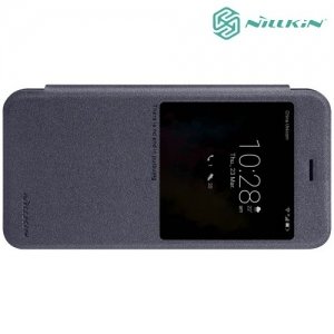 Nillkin с умным окном чехол книжка для Huawei Honor 8 Pro - Sparkle Case Серый