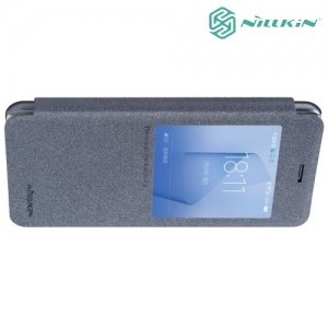Nillkin с умным окном чехол книжка для Huawei Honor 8 - Sparkle Case Серый