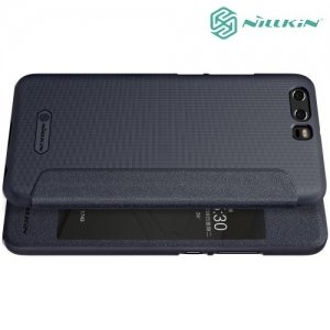 Nillkin с умным окном чехол книжка для Huawei P10 Plus - Sparkle Case Серый