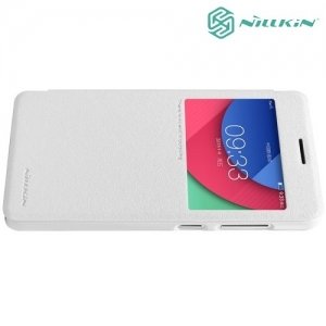 Nillkin с умным окном чехол книжка для Lenovo Vibe P1 - Sparkle Case Белый