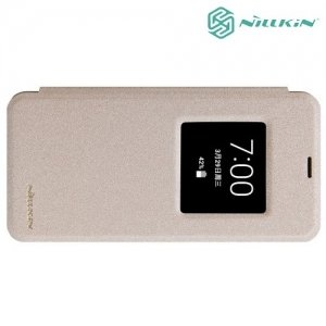 Nillkin с умным окном чехол книжка для LG G6 H870DS - Sparkle Case Золотой