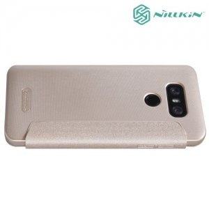 Nillkin с умным окном чехол книжка для LG G6 H870DS - Sparkle Case Золотой