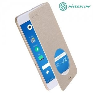 Nillkin с умным окном чехол книжка для Meizu M3 Note - Sparkle Case Золотой