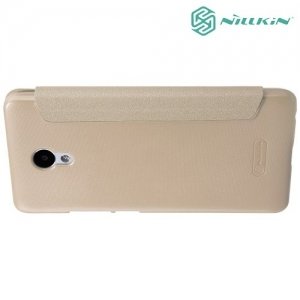 Nillkin с умным окном чехол книжка для Meizu M5 Note - Sparkle Case Золотой