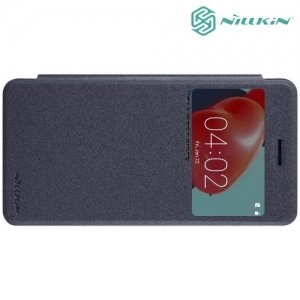 Nillkin с окном чехол книжка для Nokia 6 - Sparkle Case Серый