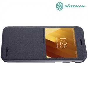 Nillkin ультра тонкий чехол книжка для Samsung Galaxy A3 2017 SM-A320F - Sparkle Case Серый