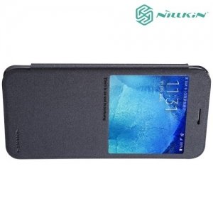 Nillkin ультра тонкий чехол книжка для Samsung Galaxy A8 - Sparkle Case Черный 