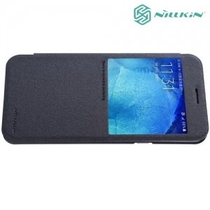 Nillkin ультра тонкий чехол книжка для Samsung Galaxy A8 - Sparkle Case Черный 