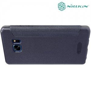 Nillkin с умным окном чехол книжка для Samsung Galaxy Note 7 - Sparkle Case Серый