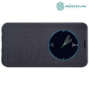Nillkin с умным окном чехол книжка для Samsung Galaxy S6 Edge+ - Sparkle Case Черный