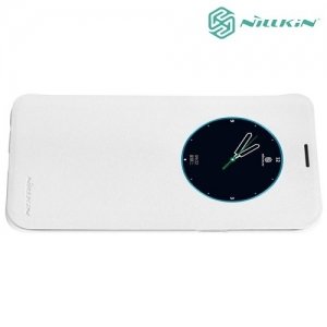 Nillkin ультра тонкий чехол книжка для Samsung Galaxy S6 Edge+ - Sparkle Case Белый 