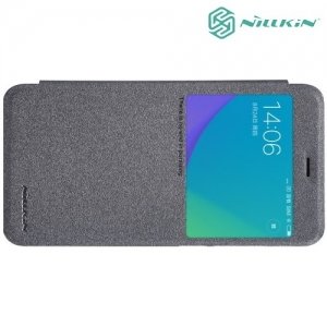 Nillkin с окном чехол книжка для Xiaomi Redmi Note 5A Prime 3/32GB - Sparkle Case Серый