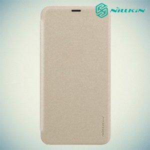 Nillkin Sparkle флип чехол книжка для iPhone XS Max - Золотой