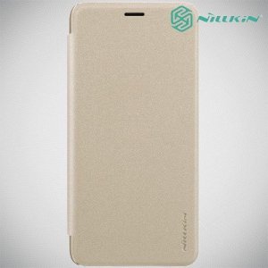 Nillkin Sparkle флип чехол книжка для Samsung Galaxy A7 2018 SM-A750F - Золотой