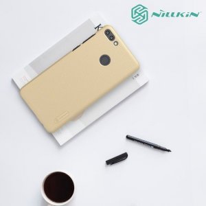 NILLKIN Super Frosted Shield Клип кейс накладка для Huawei Y9 2018 - Золотой