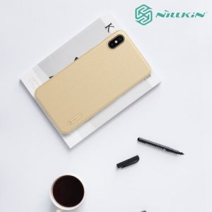 NILLKIN Super Frosted Shield Клип кейс накладка для iPhone Xs Max - Золотой