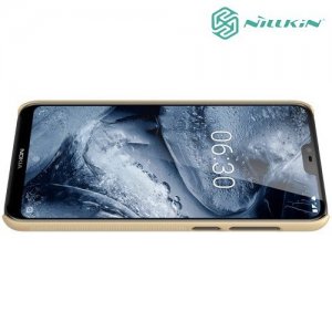 NILLKIN Super Frosted Shield Клип кейс накладка для Nokia 6.1 Plus / X6 2018 - Золотой