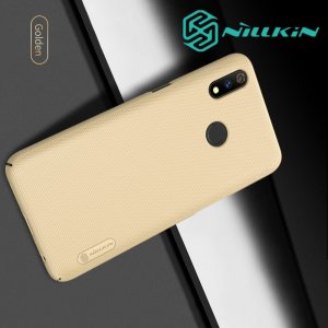 NILLKIN Super Frosted Shield Клип кейс накладка для Oppo Realme 3 Pro / X Lite - Золотой