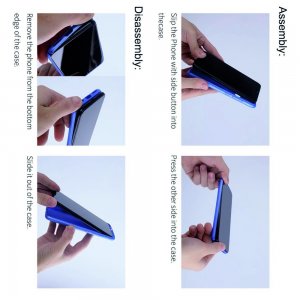 NILLKIN Super Frosted Shield Матовая Пластиковая Нескользящая Клип кейс накладка для Huawei Mate 30 - Синий
