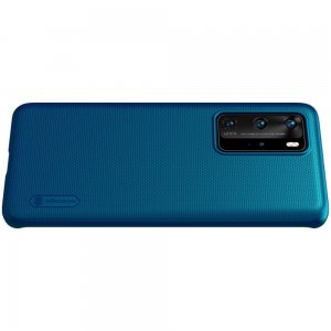 NILLKIN Super Frosted Shield Матовая Пластиковая Нескользящая Клип кейс накладка для Huawei P40 Pro - Синий