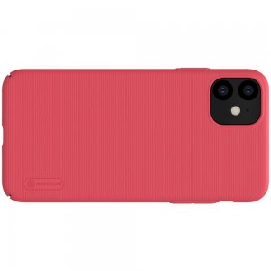 NILLKIN Super Frosted Shield Матовая Пластиковая Нескользящая Клип кейс накладка для iPhone 11 - Красный
