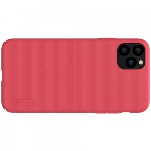 NILLKIN Super Frosted Shield Матовая Пластиковая Нескользящая Клип кейс накладка для iPhone 11 Pro - Красный