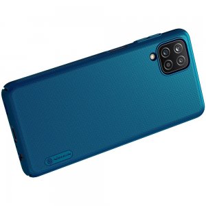 NILLKIN Super Frosted Shield Матовая Пластиковая Нескользящая Клип кейс накладка для Samsung Galaxy A12 - Синий