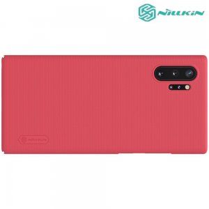 NILLKIN Super Frosted Shield Матовая Пластиковая Нескользящая Клип кейс накладка для Samsung Galaxy Note 10 Plus - Красный