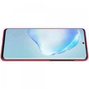 NILLKIN Super Frosted Shield Матовая Пластиковая Нескользящая Клип кейс накладка для Samsung Galaxy S20 Plus - Красный