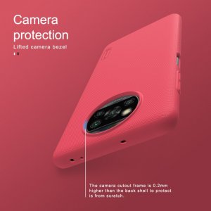 NILLKIN Super Frosted Shield Матовая Пластиковая Нескользящая Клип кейс накладка для Xiaomi Poco X3 NFC - Красный