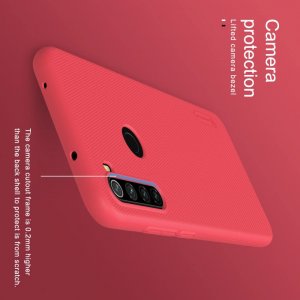 NILLKIN Super Frosted Shield Матовая Пластиковая Нескользящая Клип кейс накладка для Xiaomi Redmi Note 8T - Красный