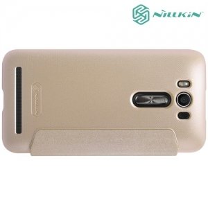 Nillkin ультра тонкий чехол книжка для Asus Zenfone 2 Laser ZE500KG ZE500KL - Sparkle Case Голубой 