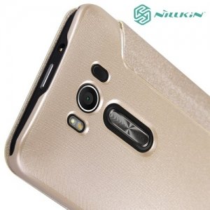 Nillkin ультра тонкий чехол книжка для Asus Zenfone 2 Laser ZE500KG ZE500KL - Sparkle Case Золотой