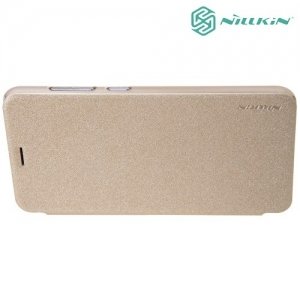 Nillkin ультра тонкий чехол книжка для Asus ZenFone 3 Max ZC553KL - Sparkle Case Золотой