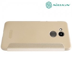 Nillkin ультра тонкий чехол книжка для Huawei Honor 6C Pro - Sparkle Case Золотой