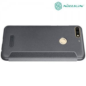 Nillkin ультра тонкий чехол книжка для Huawei Honor 7C Pro - Sparkle Case Серый