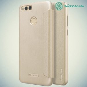 Nillkin ультра тонкий чехол книжка для Huawei Honor 7X - Sparkle Case Золотой
